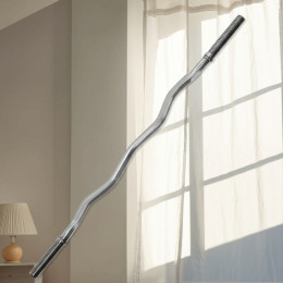 Гриф с гайками хромированный (d 25мм) EZ-образный 120см.