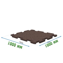 Резиновое покрытие 1000x1000x15мм Puzzle - Pool