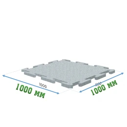 Резиновое покрытие 1000x1000x15мм Puzzle - Pool