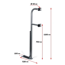 Стойка хореографическая изогнутая, 2-х уровневая, угловая